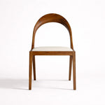 Cargar imagen en el visor de la galería, silla de comedor madera diseño curvo vista frontal