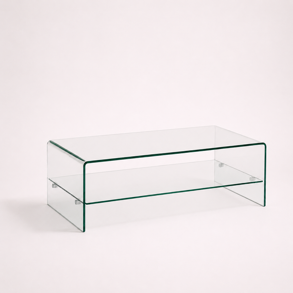 Mesa de centro de cristal minimalista