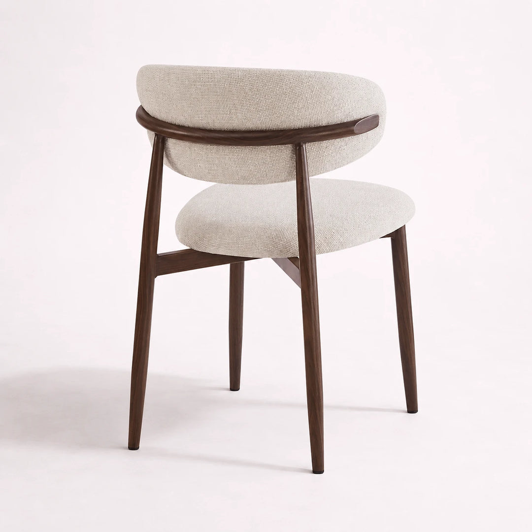 Silla de comedor madera vista trasera