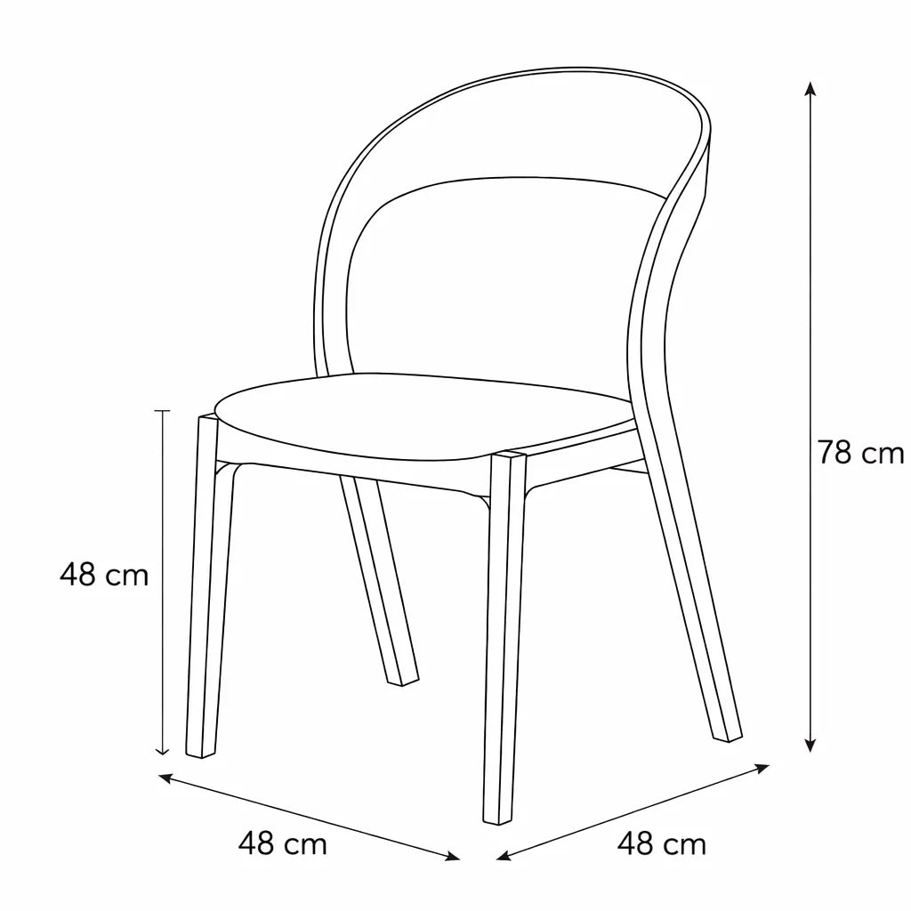 silla de madera diseño contemporaneo acabado natural