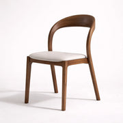 silla de comedor derek en madera diseño curvo moderno