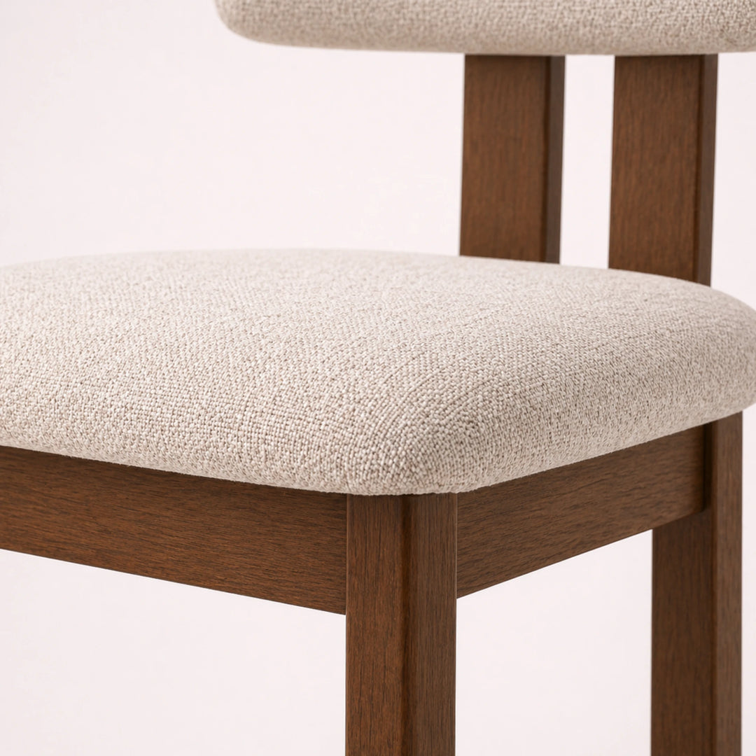 detalle asiento tapizado textura tela estructura madera