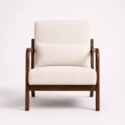 sillon de sala minimalista con estructura de madera